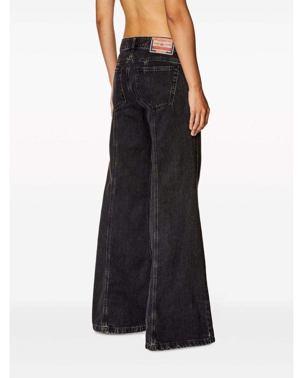 DIESEL Black D-Akii Low-Rise Bootcut Jeans