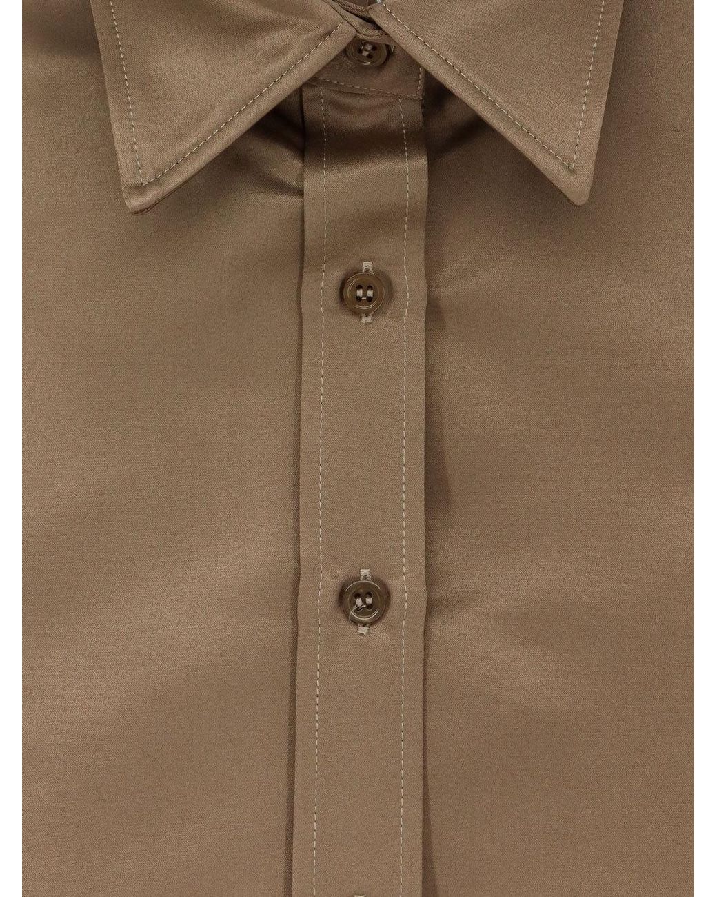 Frankie Shop Natural Cropped Boxy Shirt