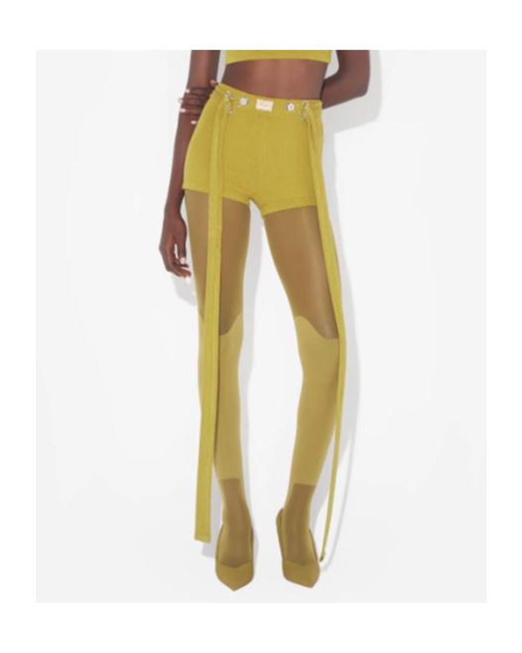 Jean Paul Gaultier Yellow Gaultier Patch Shorts