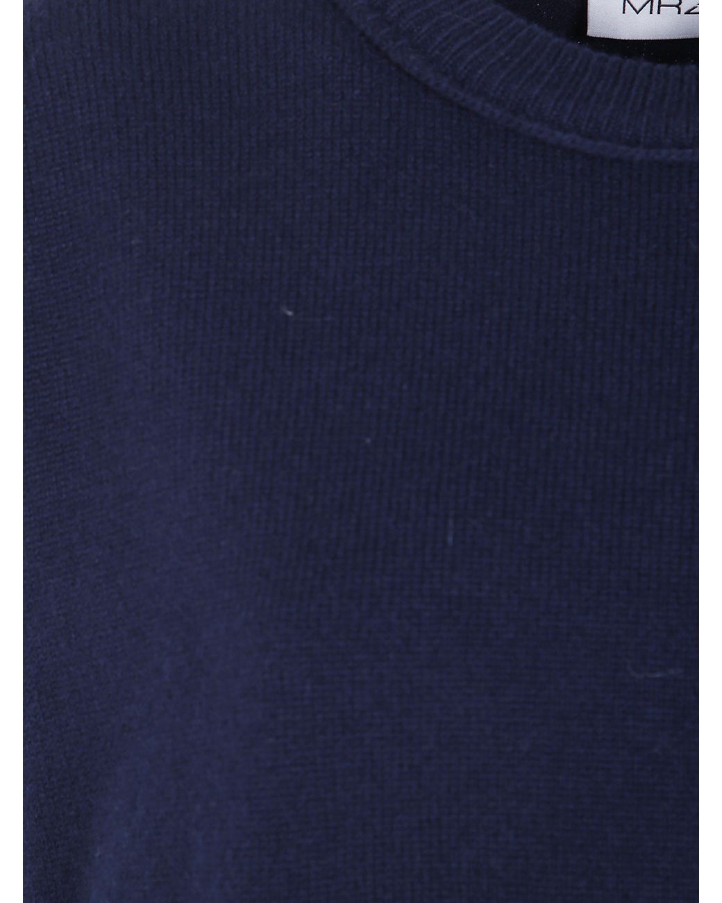 Mrz Blue Cropped Oversized Round Neck Sweater