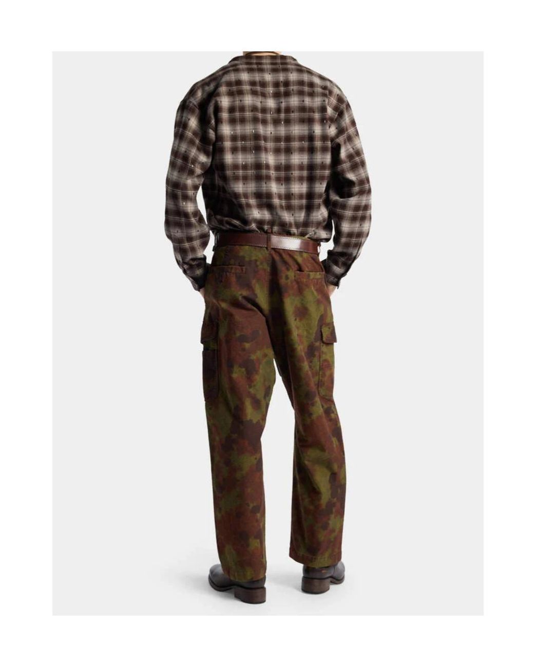 DSquared² Brown Camouflage Cargo Pants for men