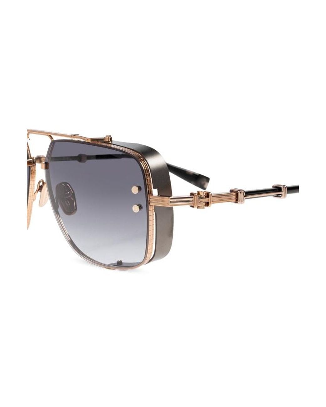 Balmain White Eyewear Bps181 Geometric Frame Sunglasses for men