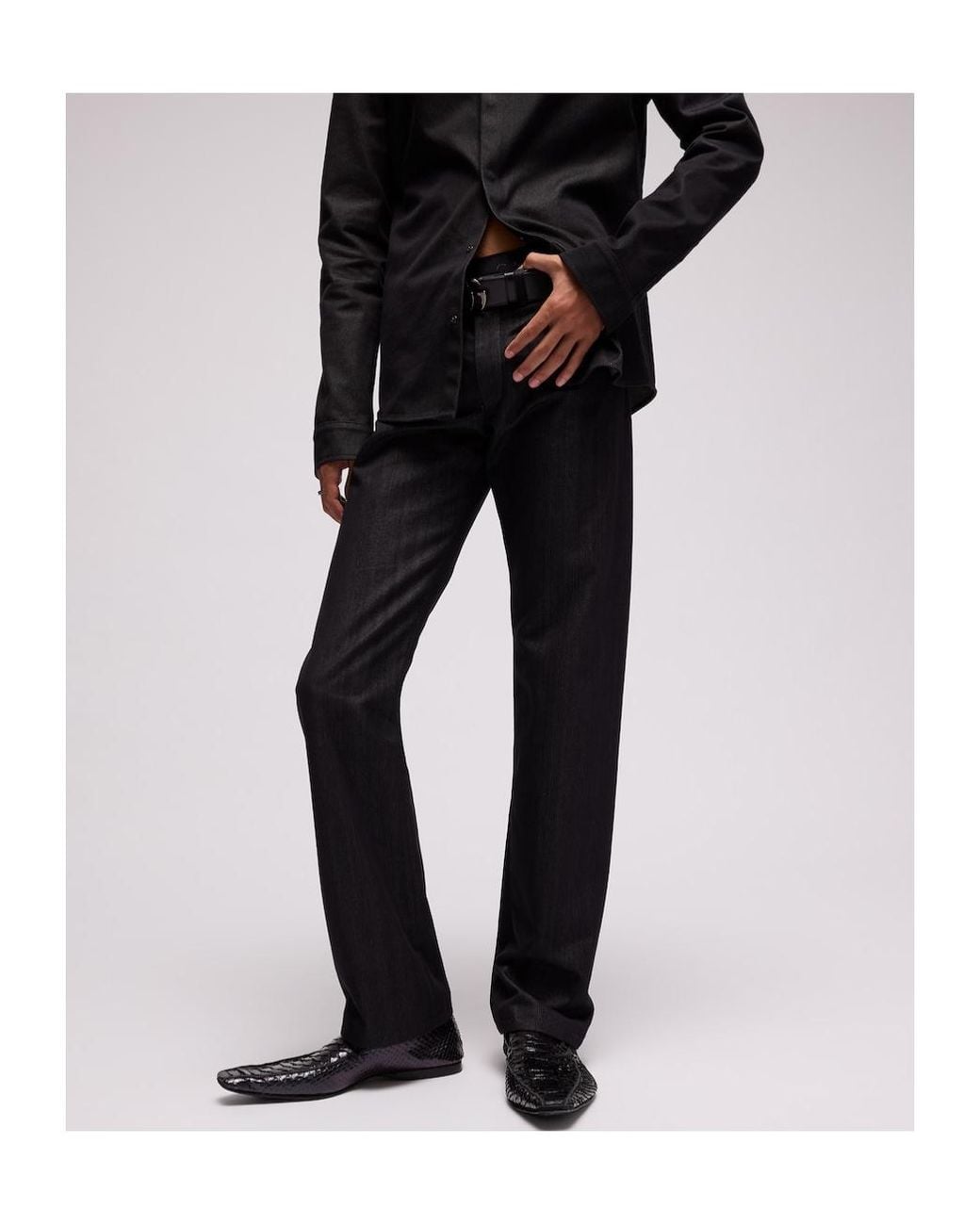 Gucci Black Cotton Blend Denim Pants for men