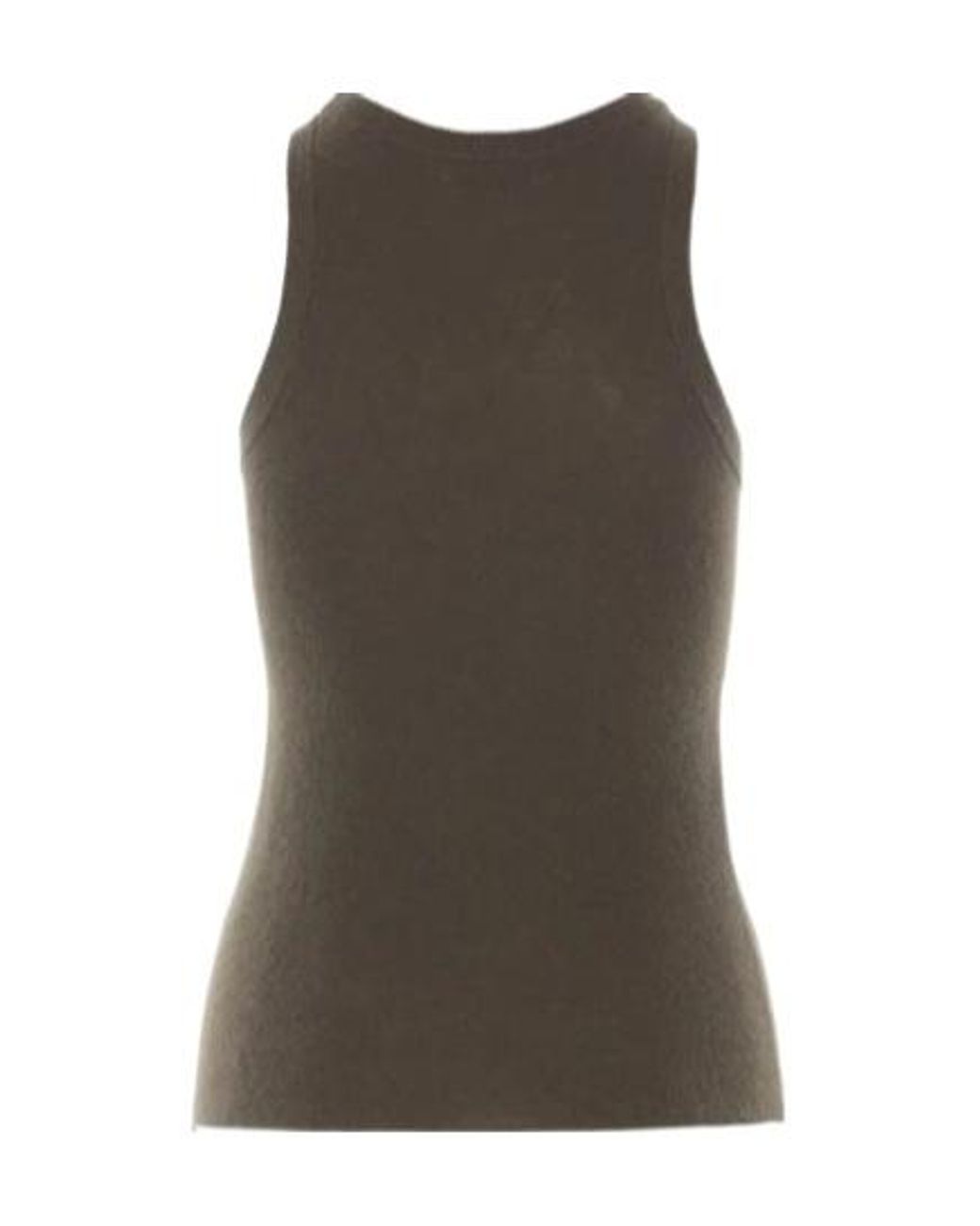 Co. Green Ribbed-Knit Trim Vest