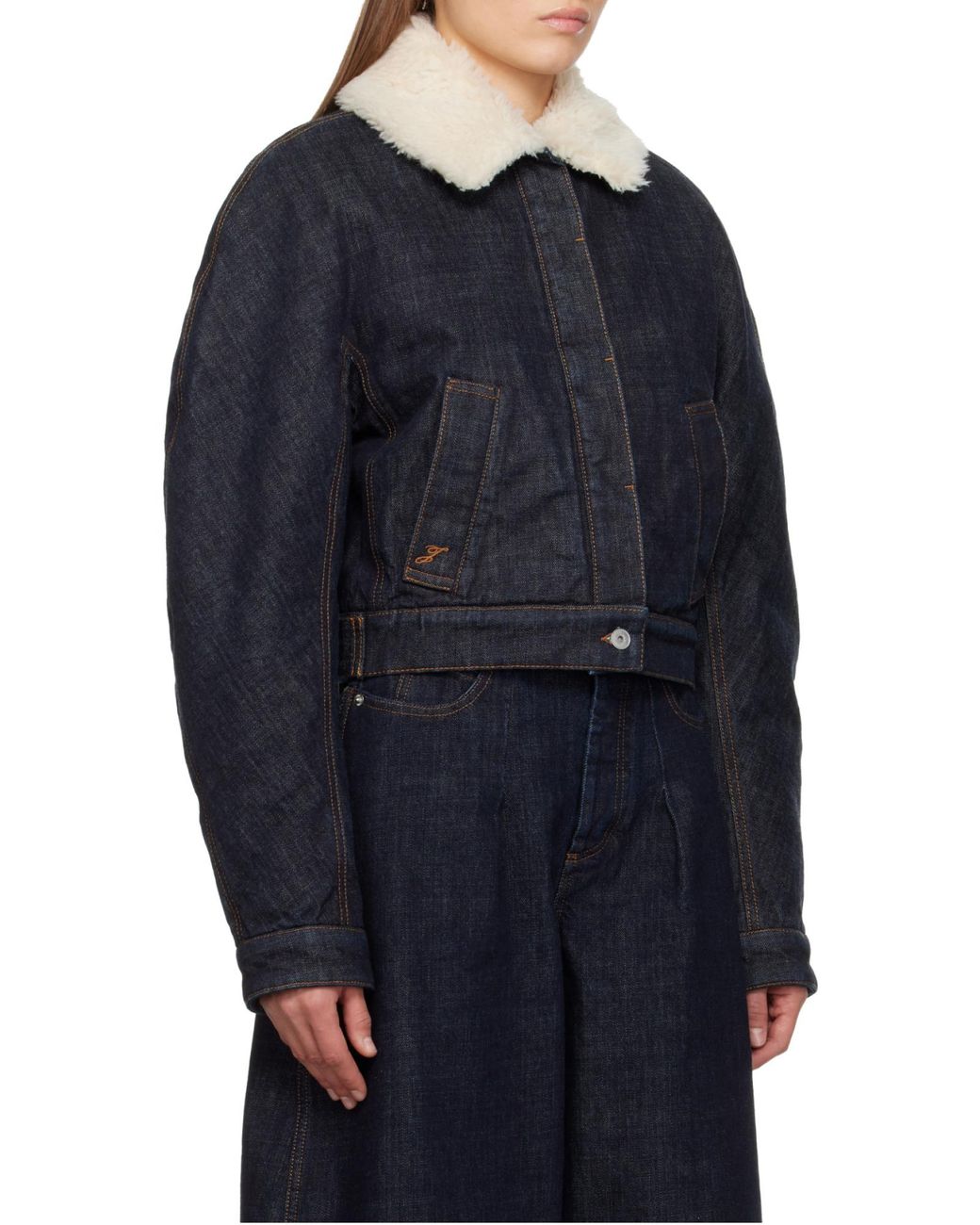 Jacquemus Blue Cropped Denim Jacket