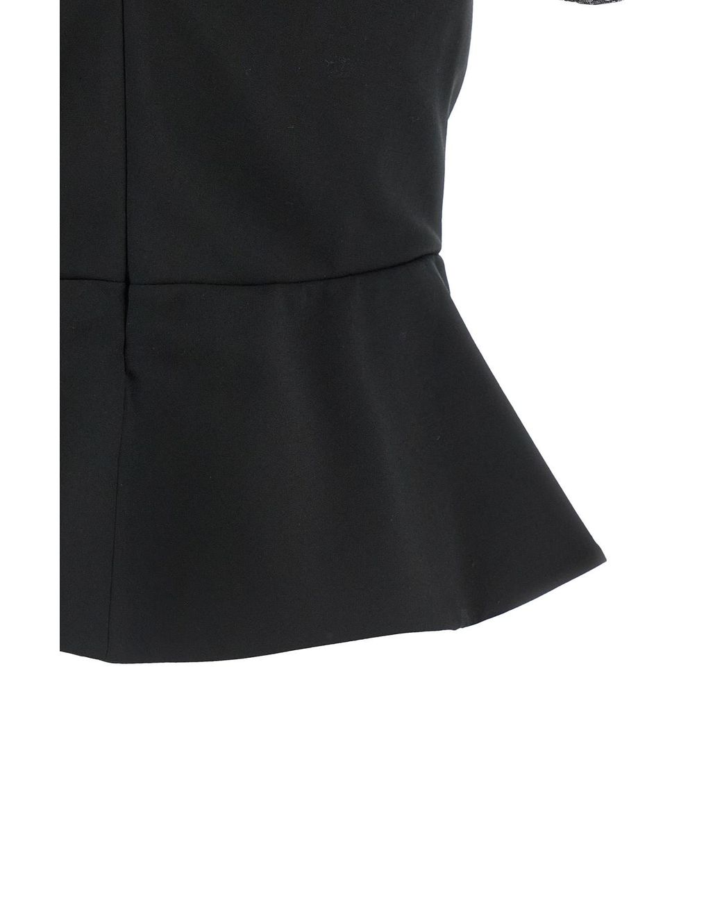 Nensi Dojaka Black Virgin Wool Tank Tops