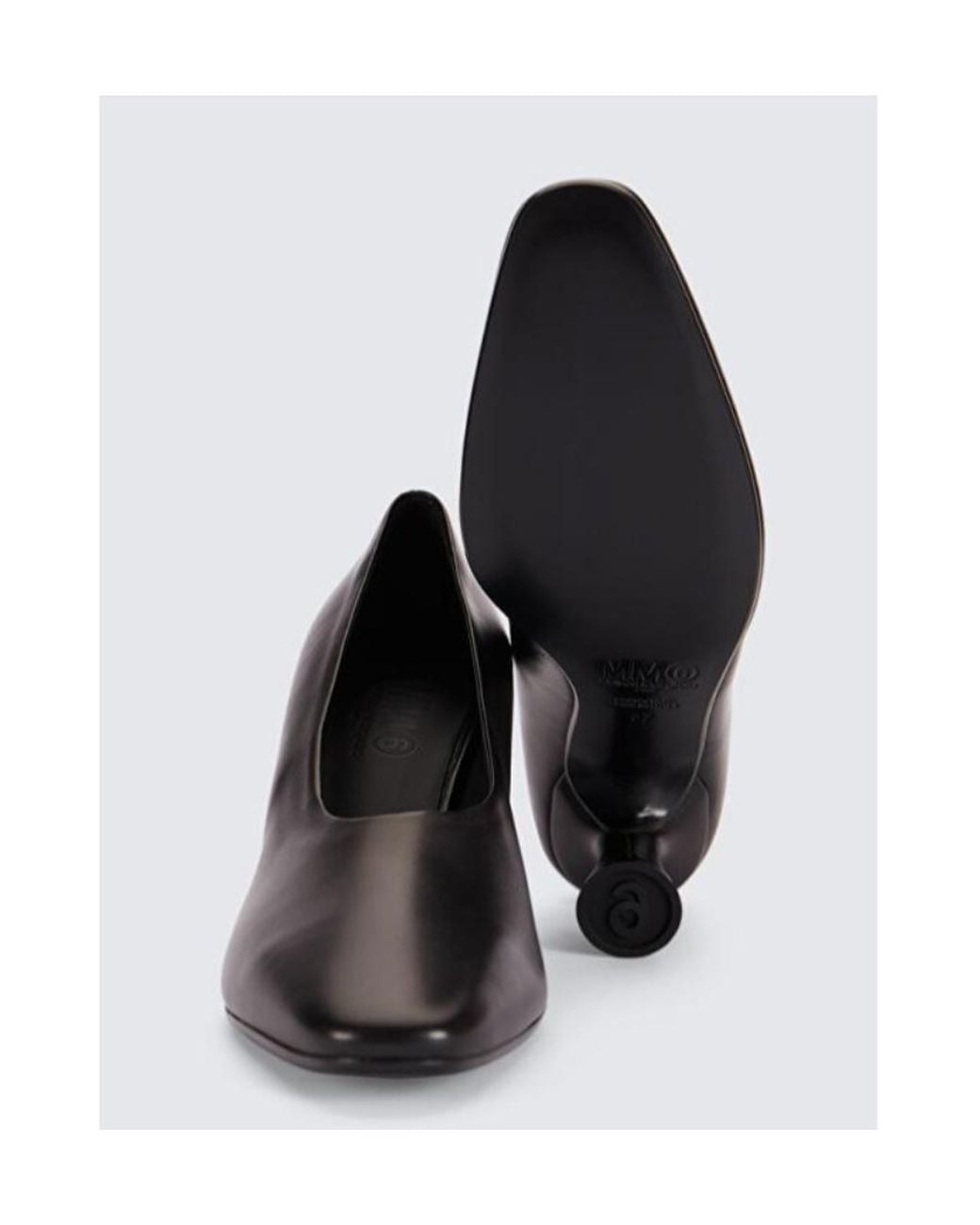 MM6 by Maison Margiela Black Almond Toe Pumps