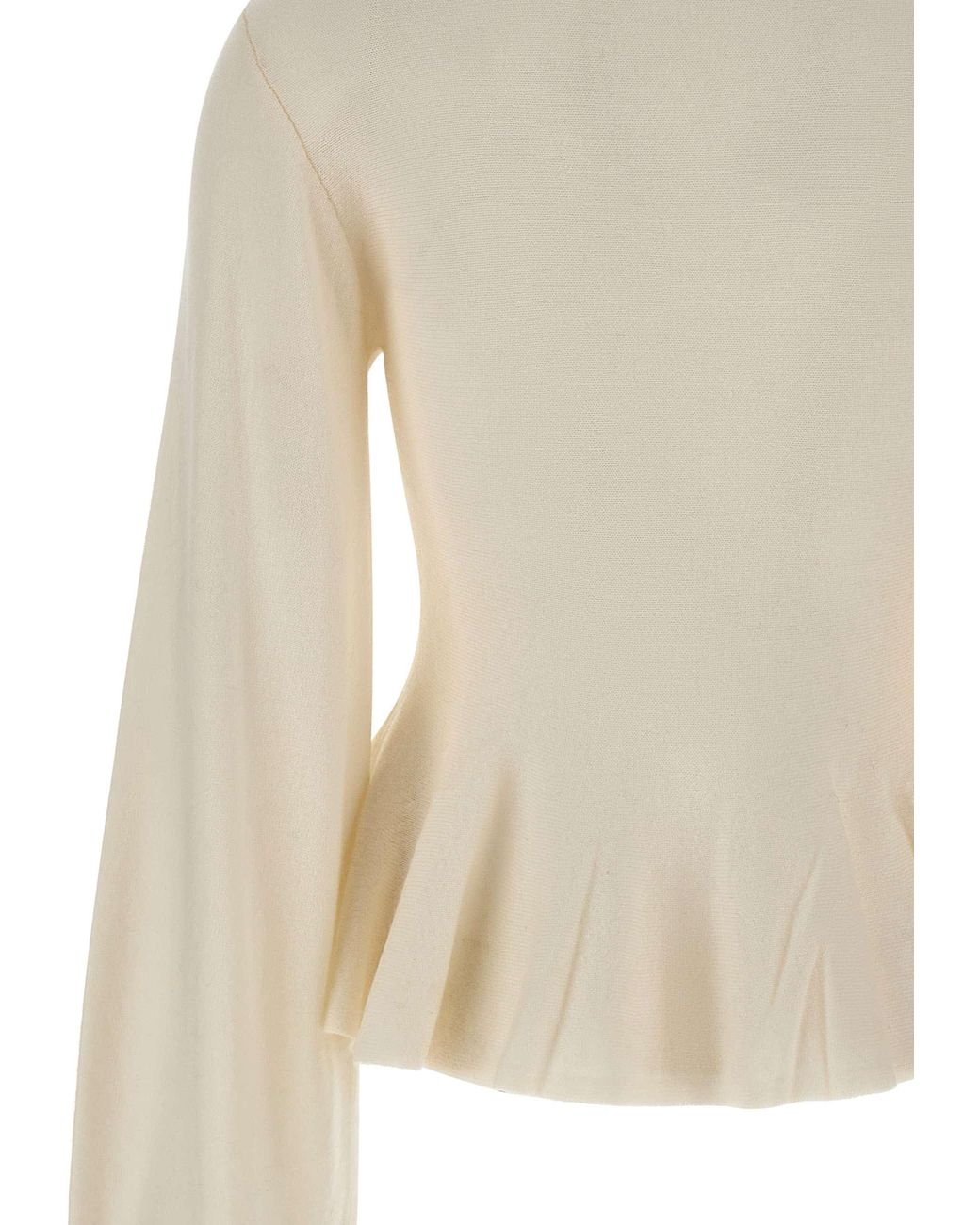 ROTATE BIRGER CHRISTENSEN White Logo-Embroidered Knit Cardigan