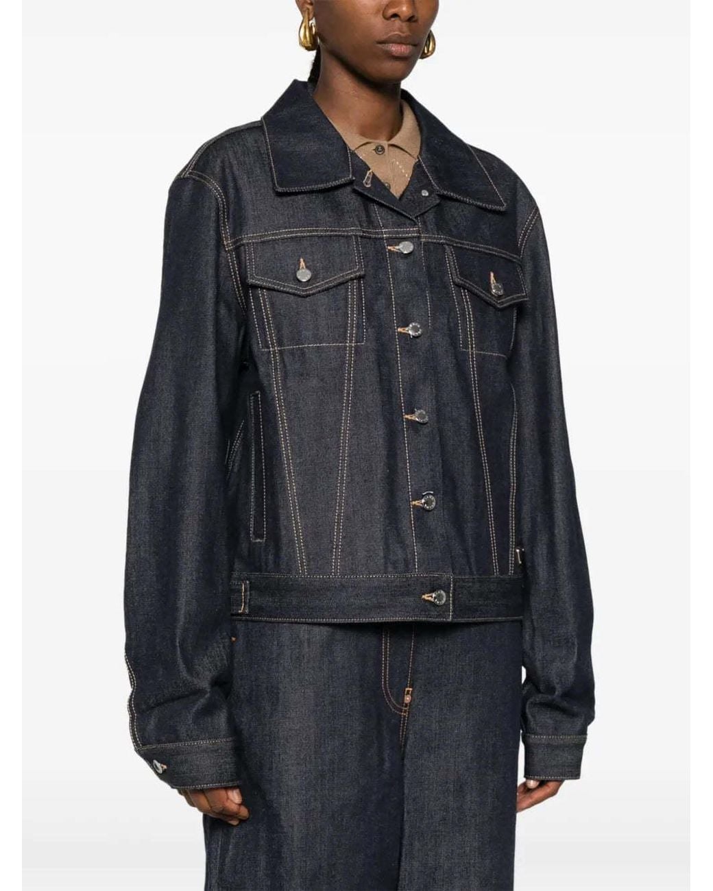 Prada Blue Button-Up Denim Jacket
