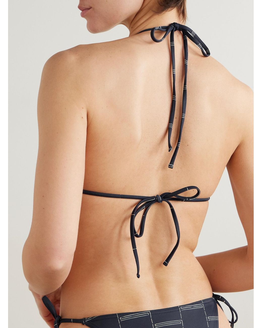 Matteau Blue The String Printed Recycled Triangle Bikini Top