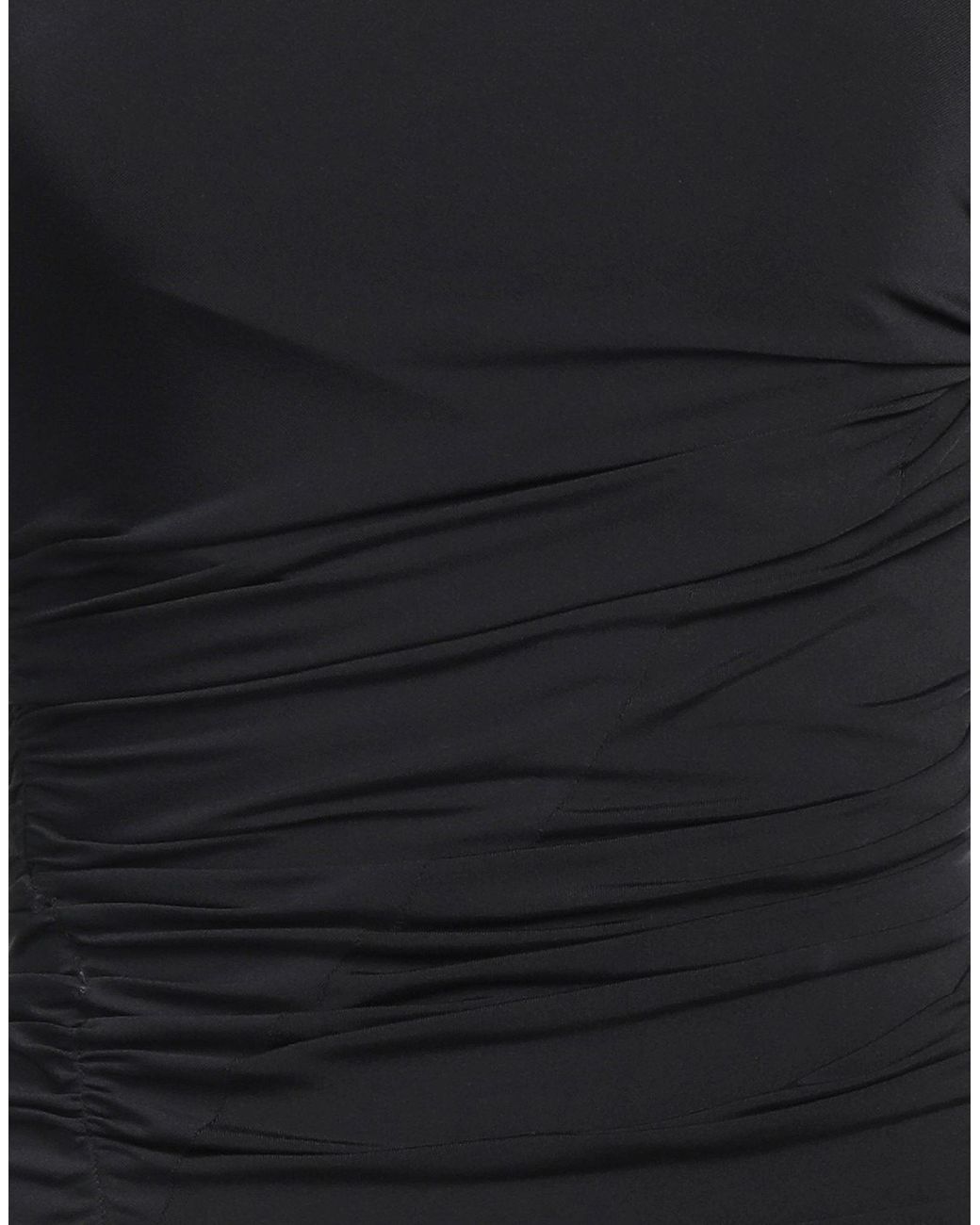 Balenciaga Black Solid Color Off-The-Shoulder Long Sleeve Top