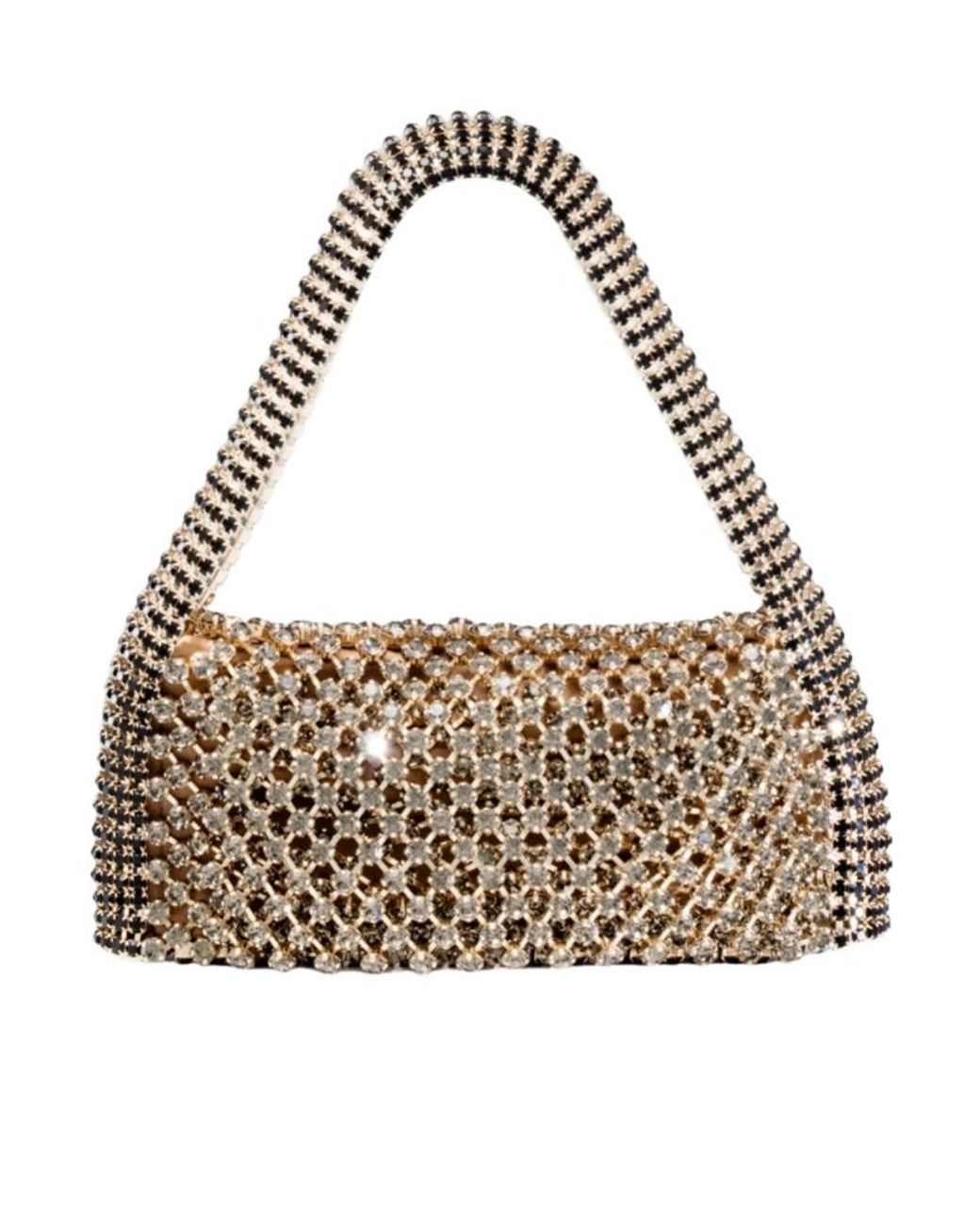 Benedetta Bruzziches Metallic Embellished Shoulder Bag