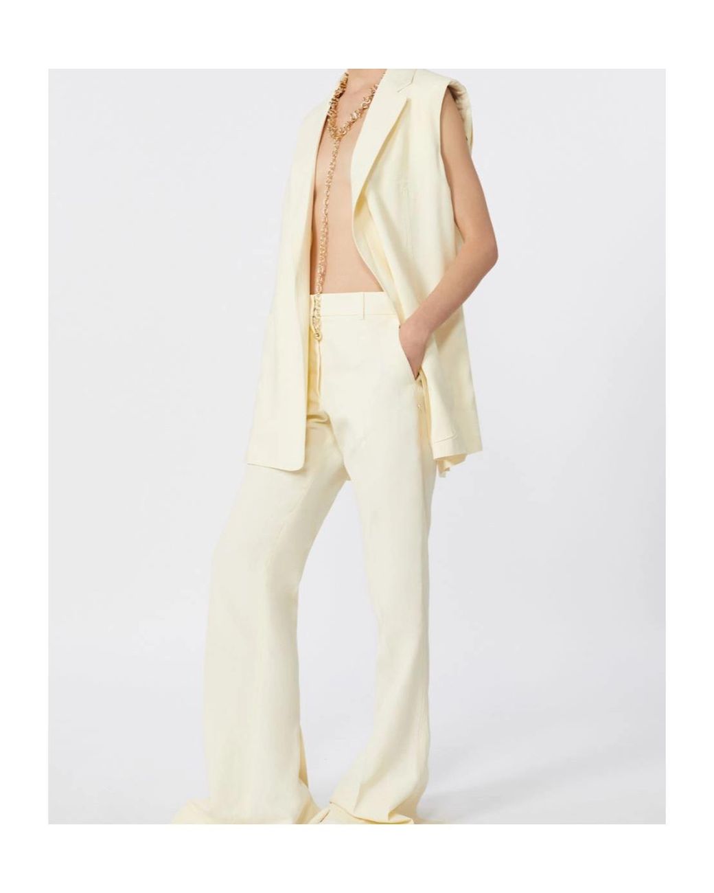 Sportmax White Spxmaggio Oversized Gilet