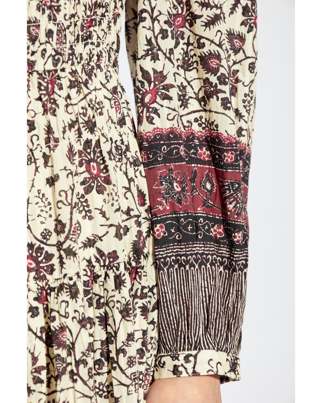 Ulla Johnson Natural Floral Print Maxi Dress