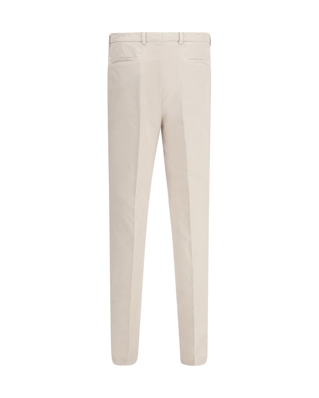 Brunello Cucinelli Natural Leisure-Fit Pleated Gabardine Trousers for men