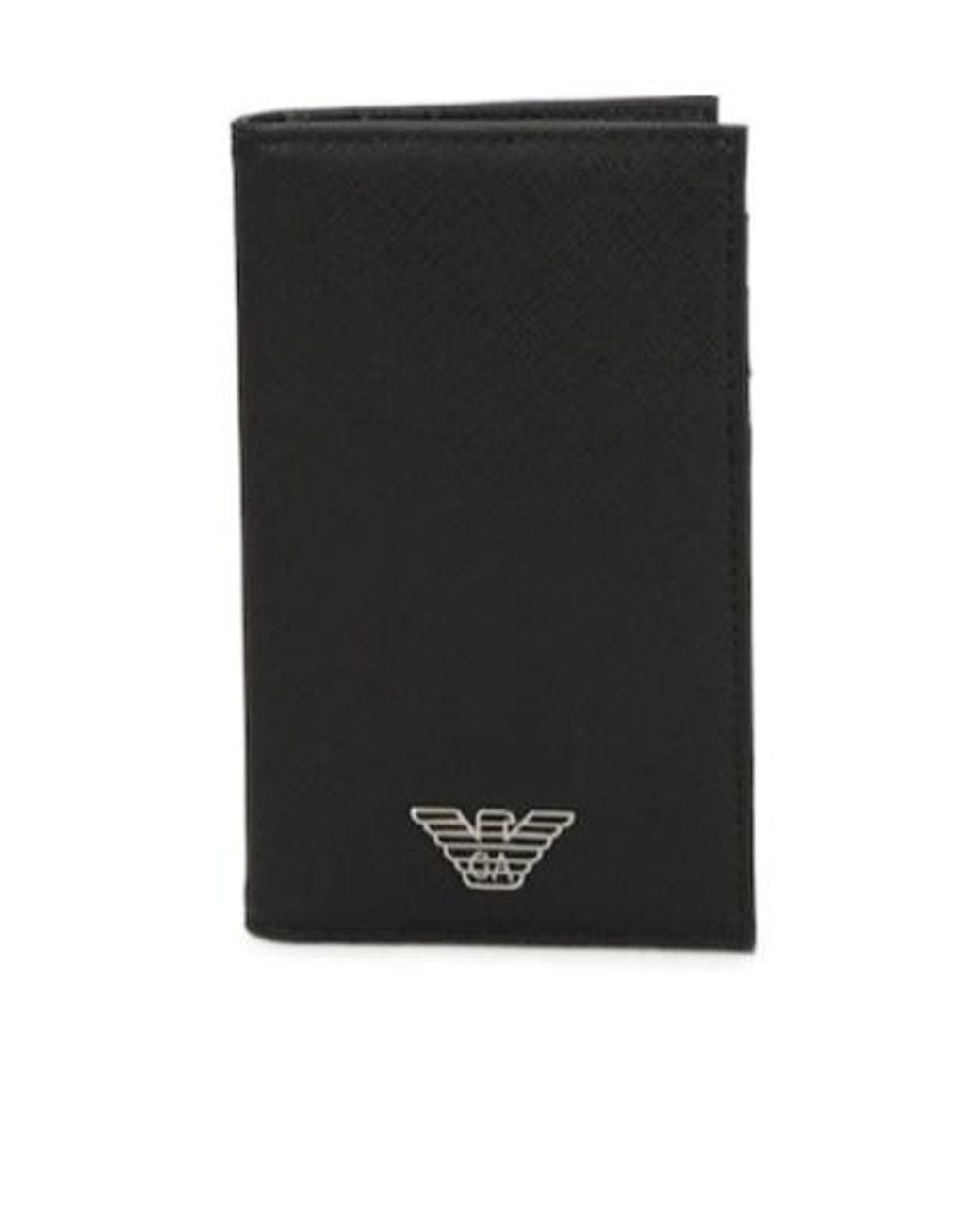 Emporio Armani Black Bi-Fold Continental Wallet for men