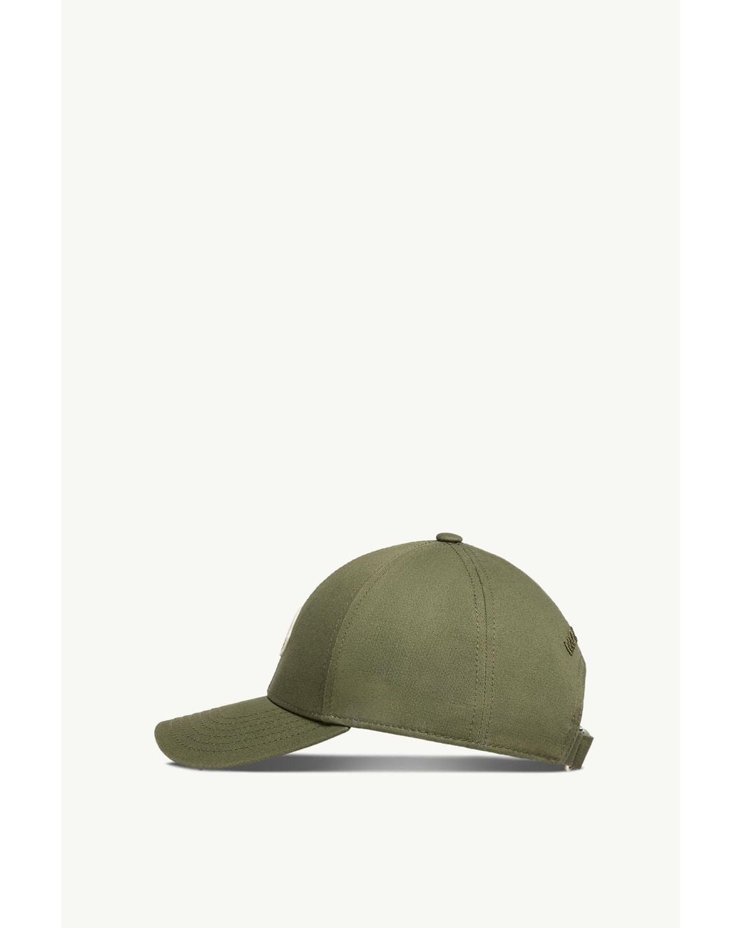 Moncler Green Curved-Brim Logo Baseball Cap for men