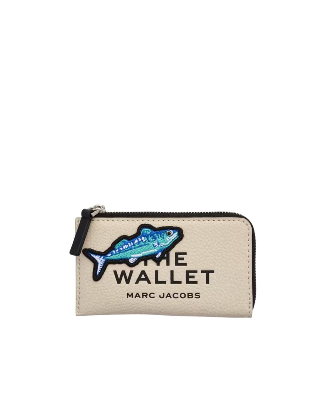 Marc Jacobs White Camp Patchwork Zip Card Wallet