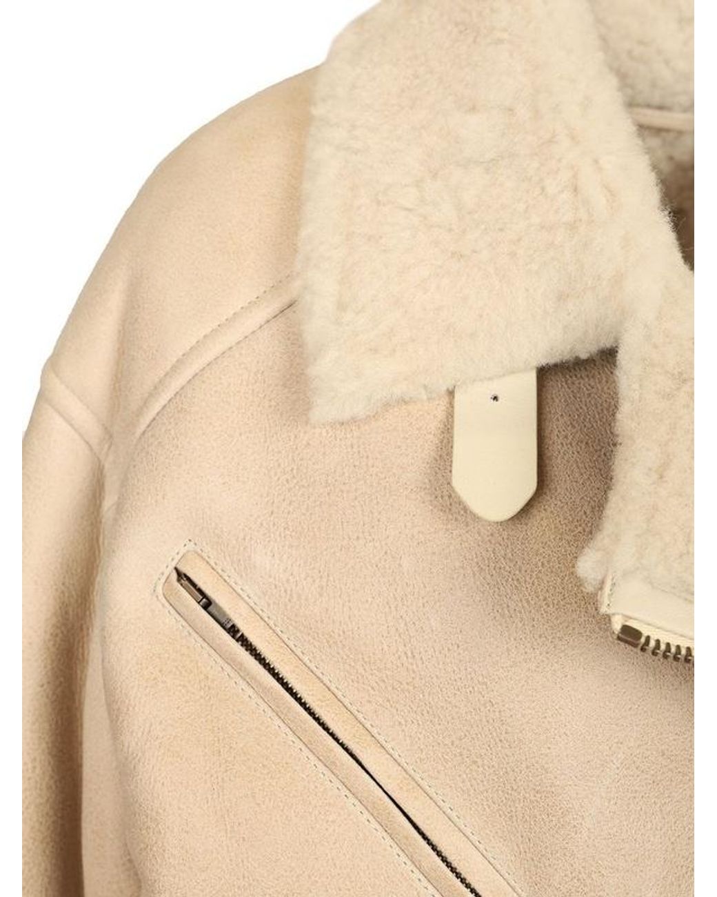 Isabel Marant Natural Adelina Shearling Coat