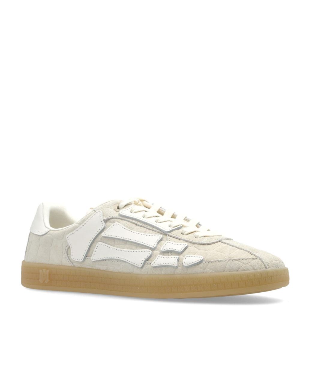 Amiri White Embossed Pacific Bones Sneakers for men