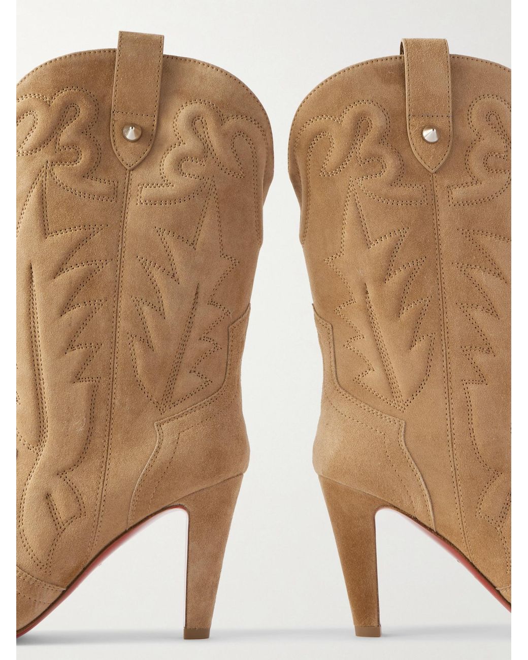 Christian Louboutin Brown Suede Knee Boots