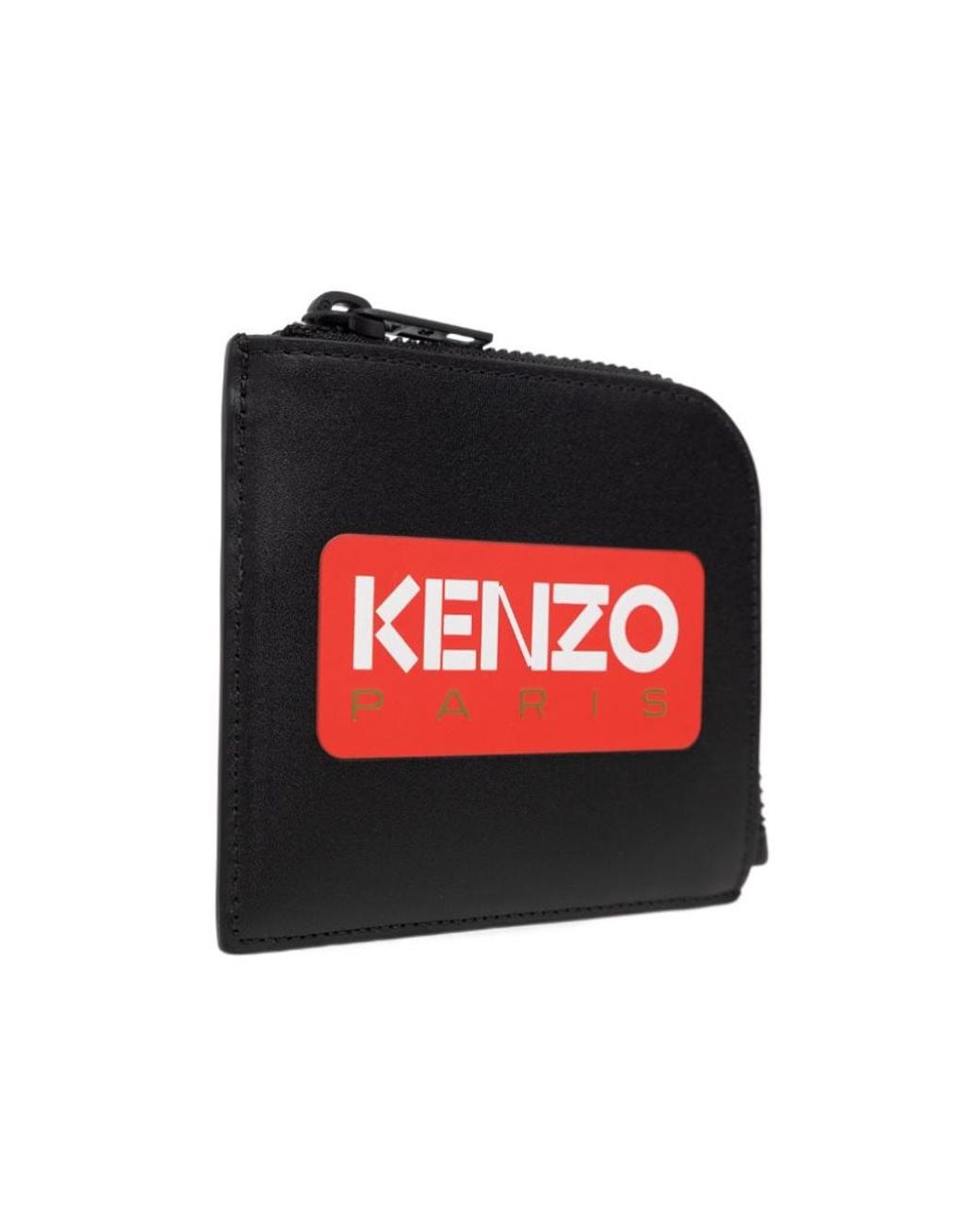 KENZO Red Logo-Printed Zipped Wallet