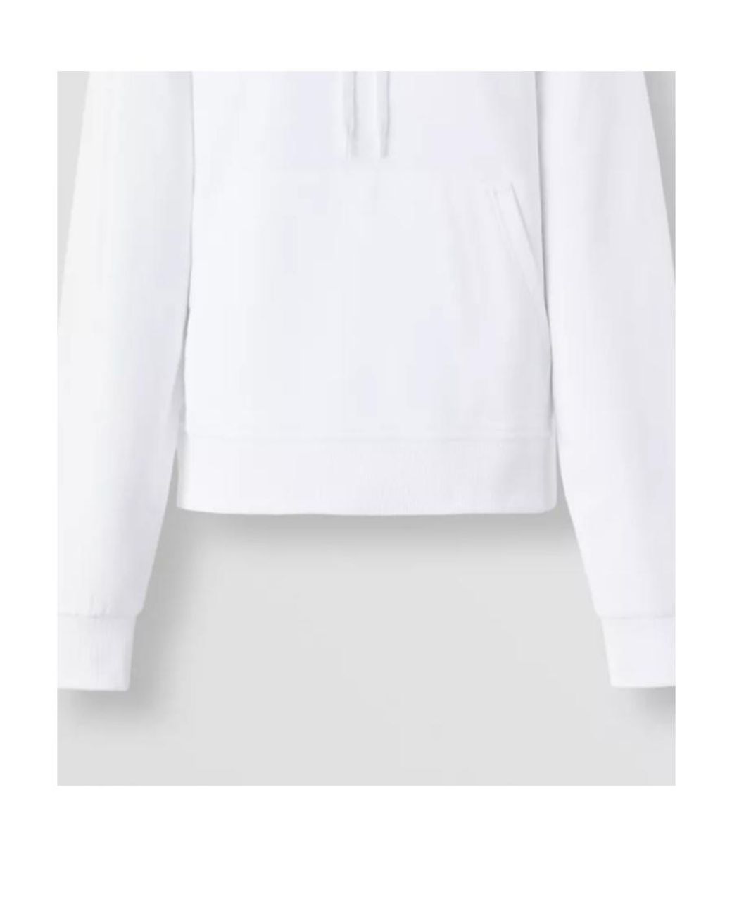 Burberry White Printed Hooded Hoodie Hoodie