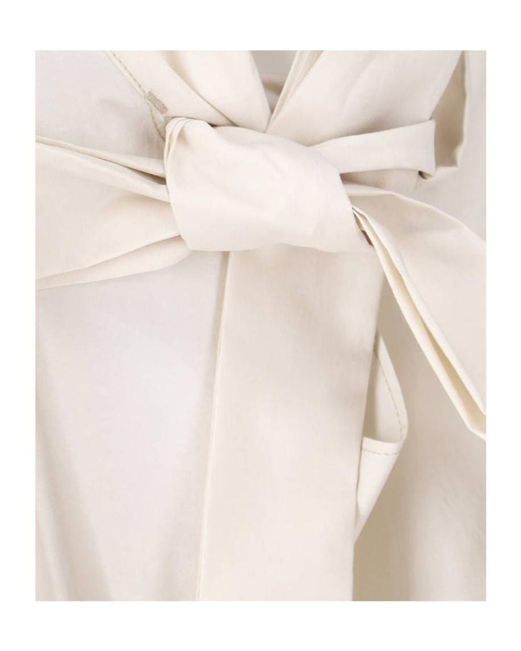 Lemaire Natural Ascot Collar Relaxed Shirt