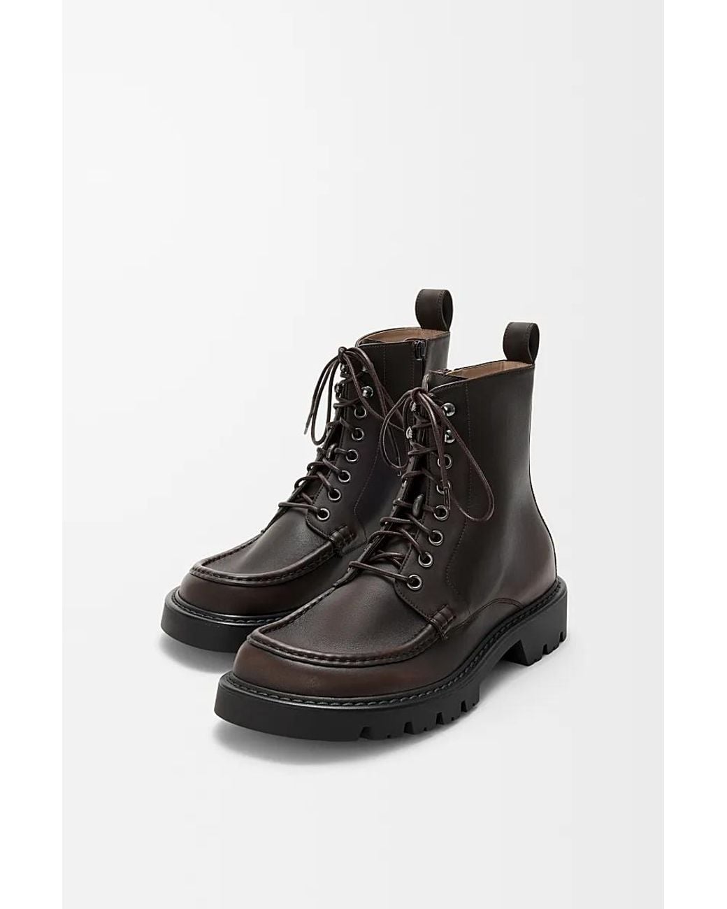 Loewe Black Sierra Lace-Up Ankle Combat Boots for men