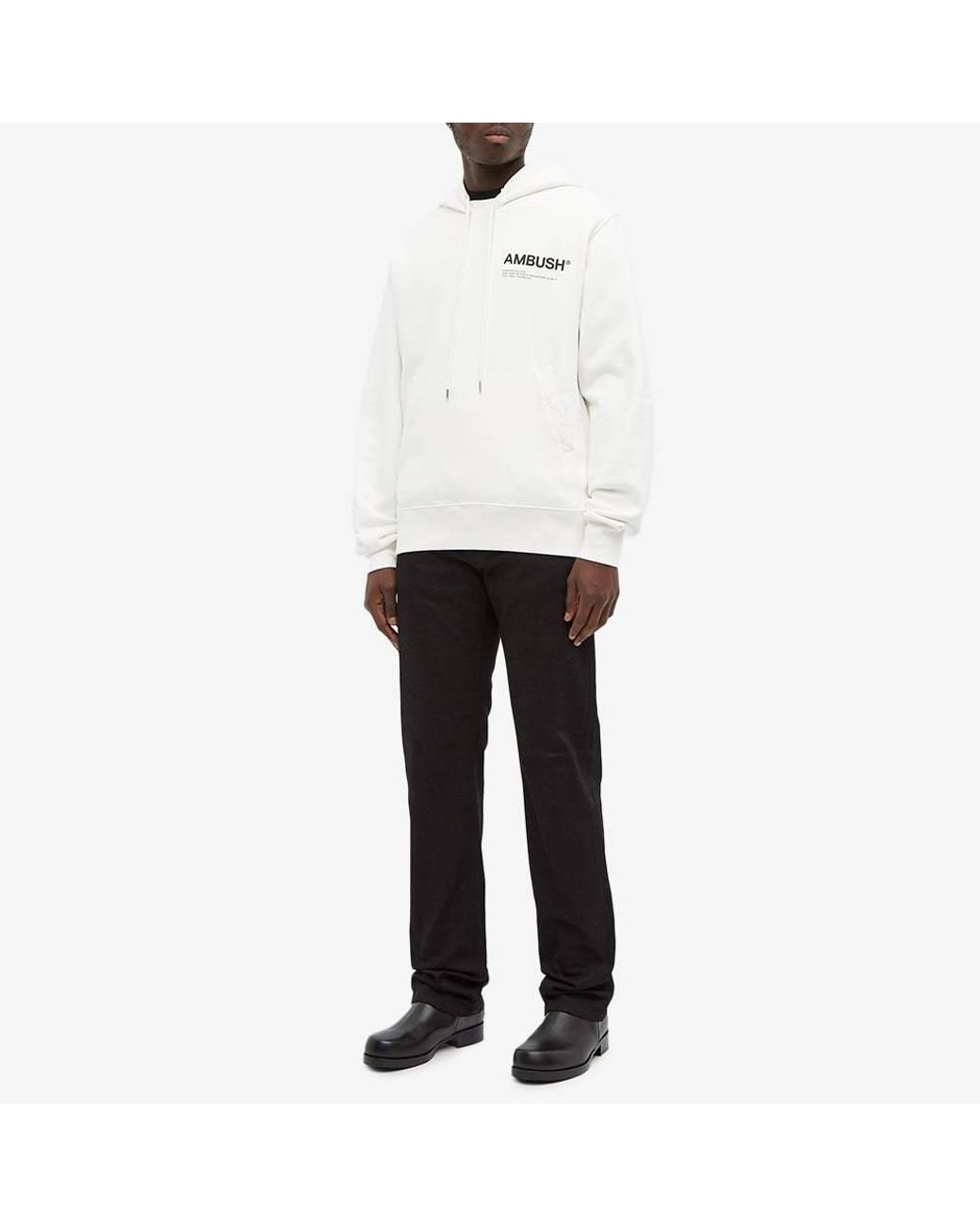 Ambush White Fleece Workshop Hoodie Tofu for men