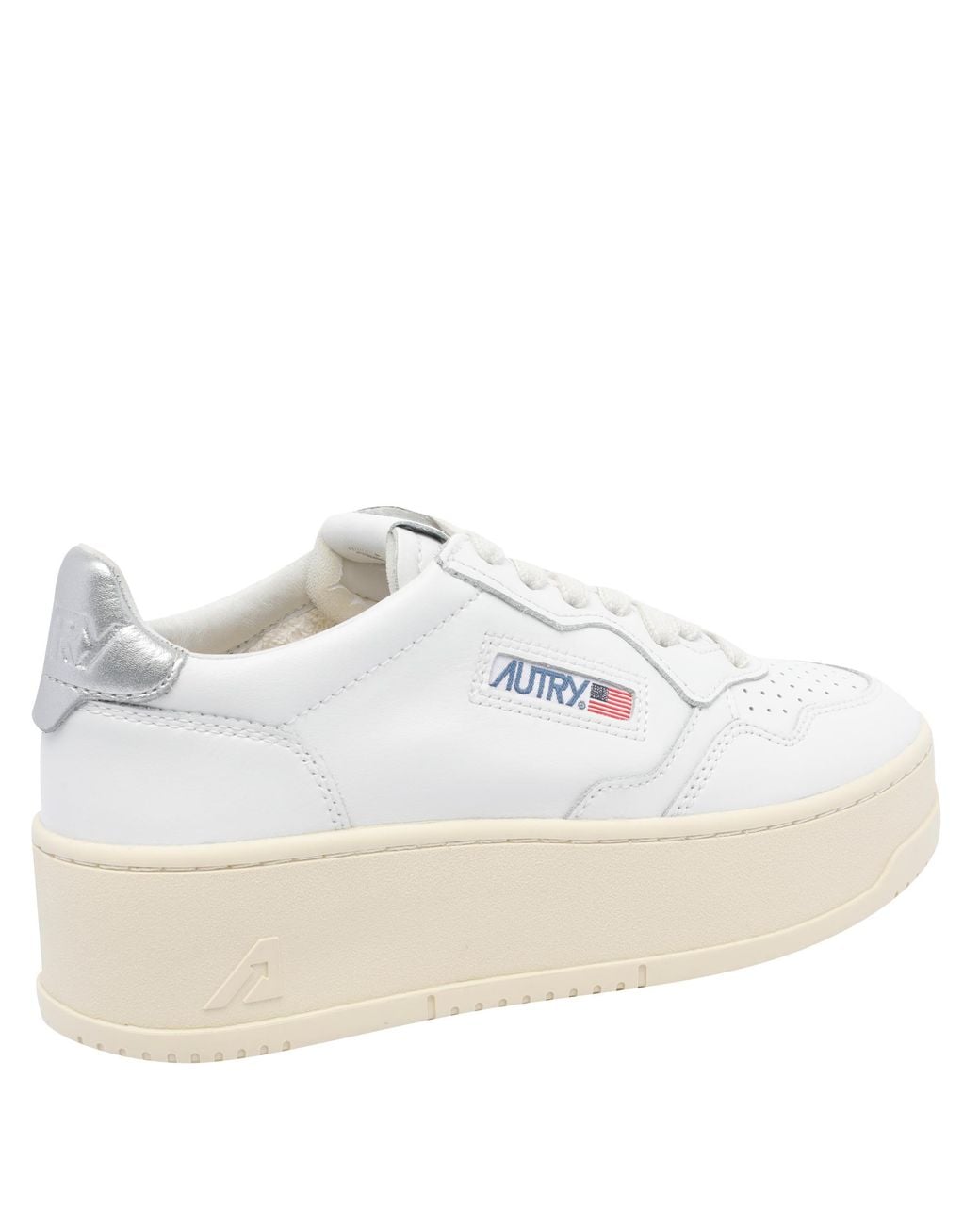 Autry White Platform Low-Top Sneakers
