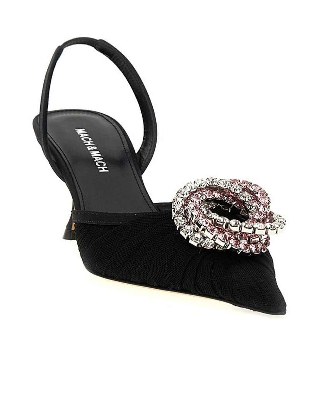 Mach & Mach Black Mach Mach Cosmic Slingback Pumps