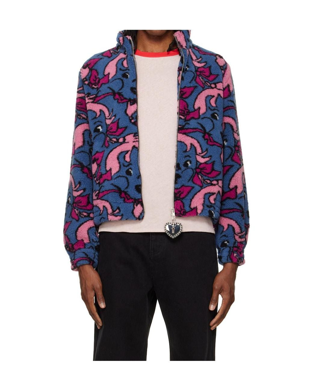 Chopova Lowena Blue Cheeky Girl Fleece Jacket for men