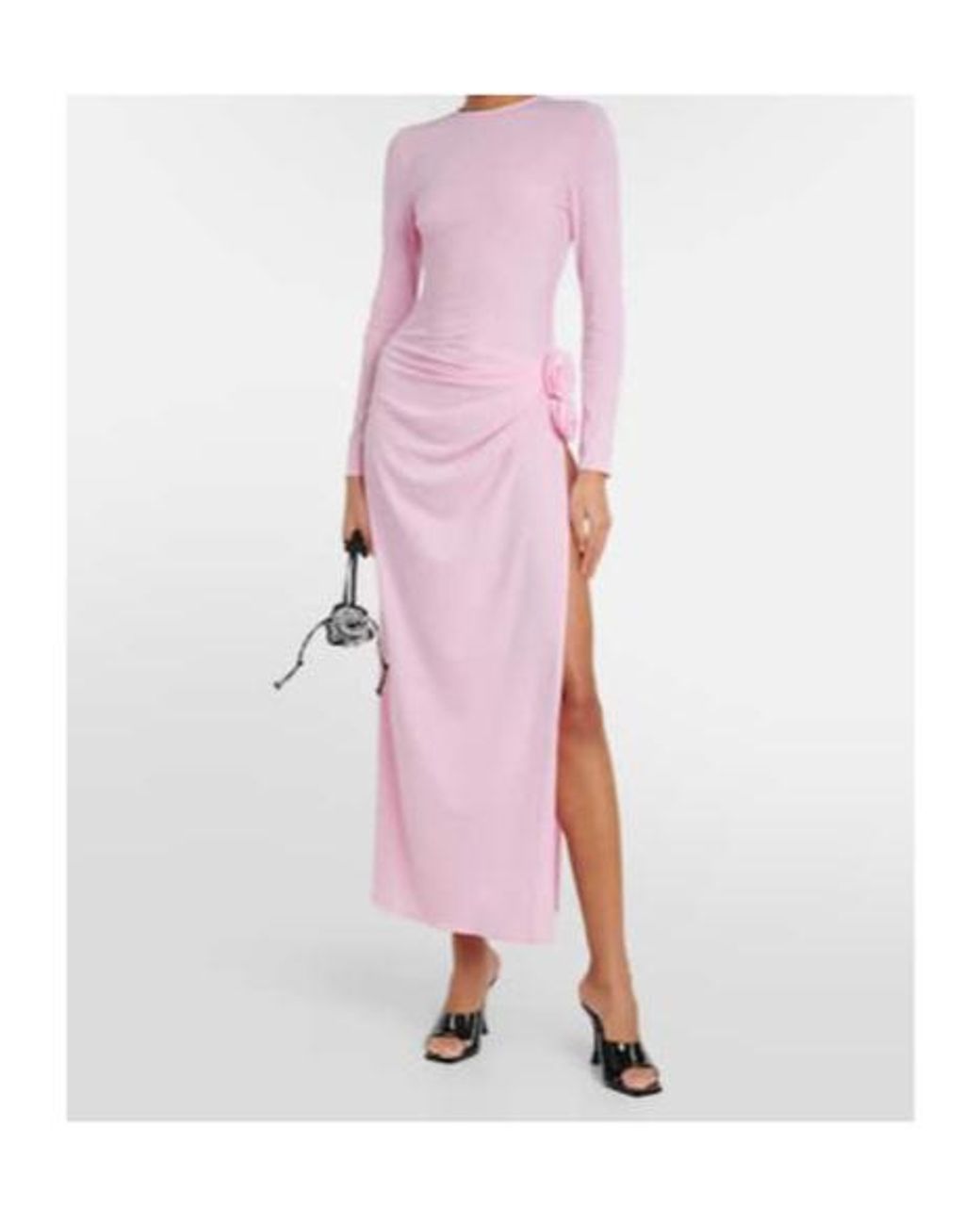 Magda Butrym Pink Draped Midi Dress