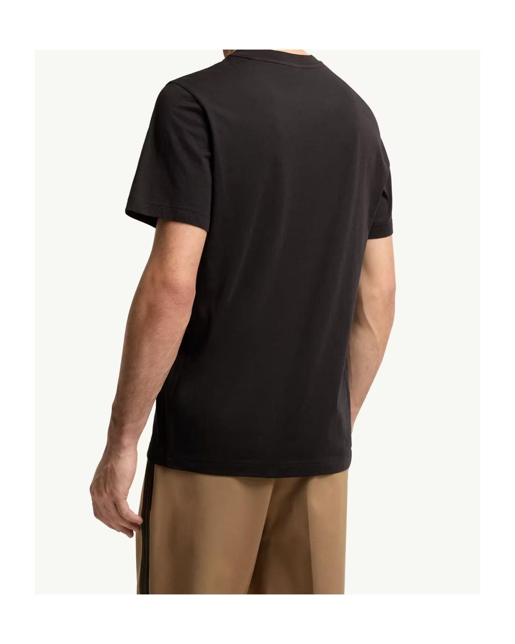 Moncler Black Logo Patch Crewneck T-Shirt for men