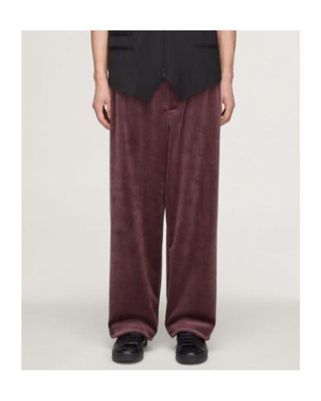 Y-3 Purple Wide-Leg Drawstring Pants for men