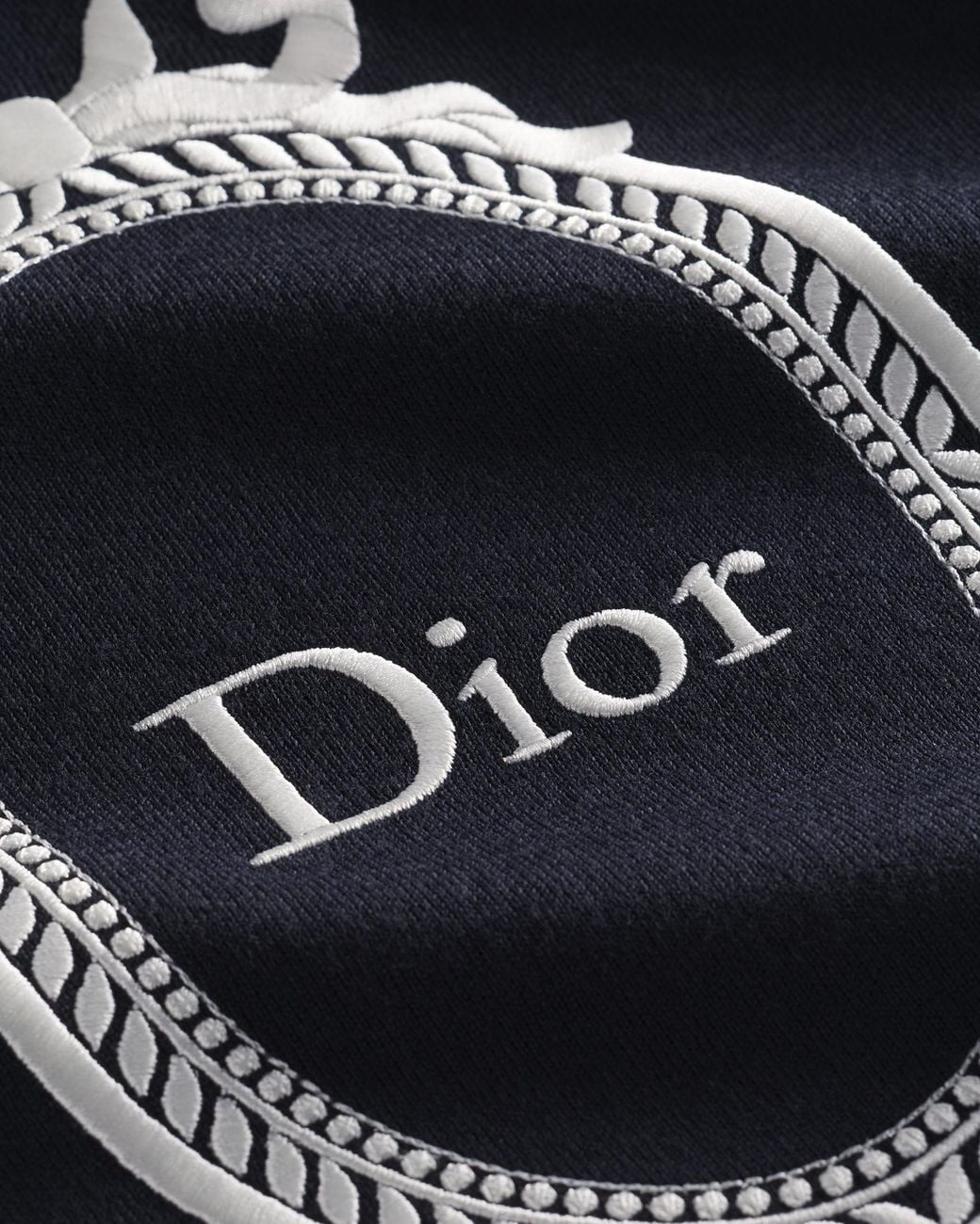 Dior Blue Médaillon Embroidered Sweater