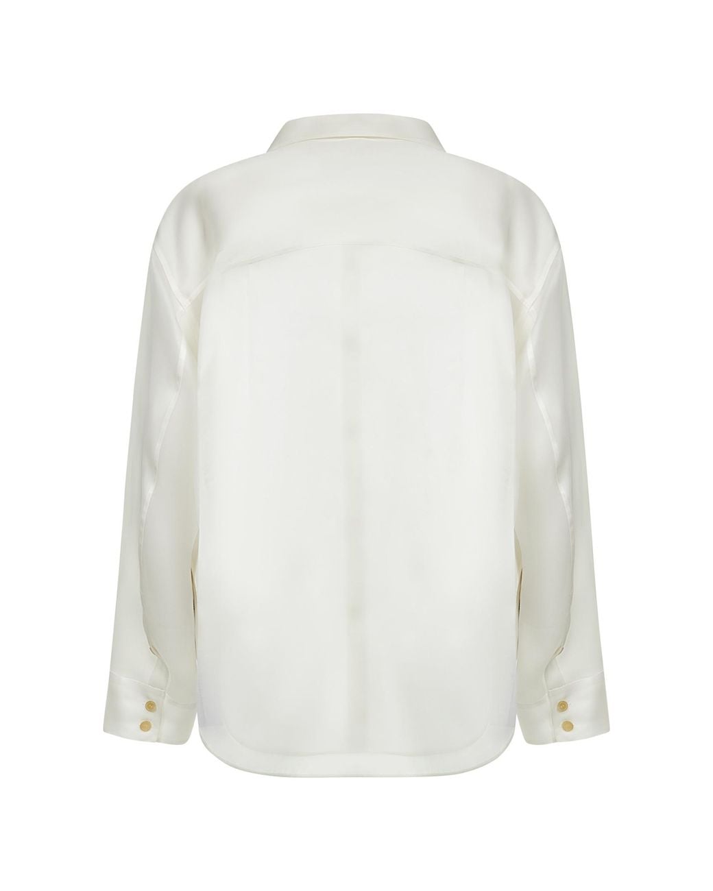 Khaite White Satin Buttoned Shirt