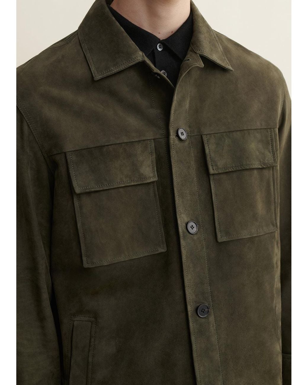 Arma Green Mex Suede Shirt Jacket for men