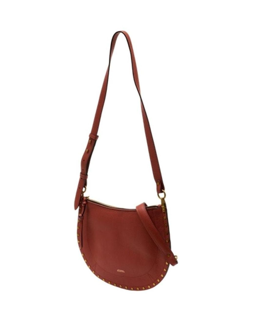 Isabel Marant Red Logo Detailed Shoulder Bag