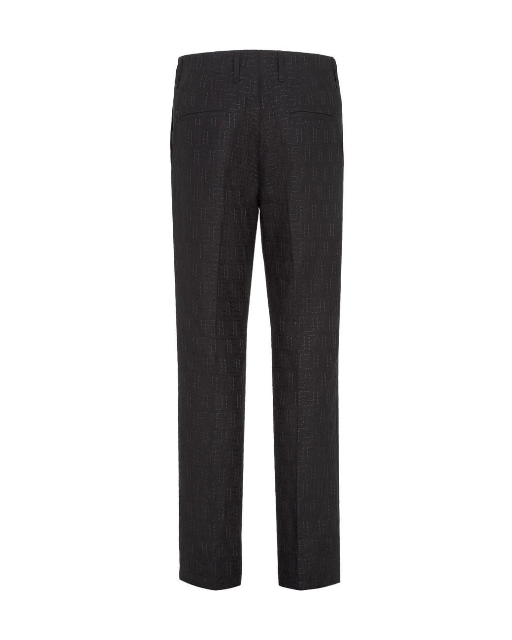 Fendi Black Ff Jacquard Tailored Trousers for men