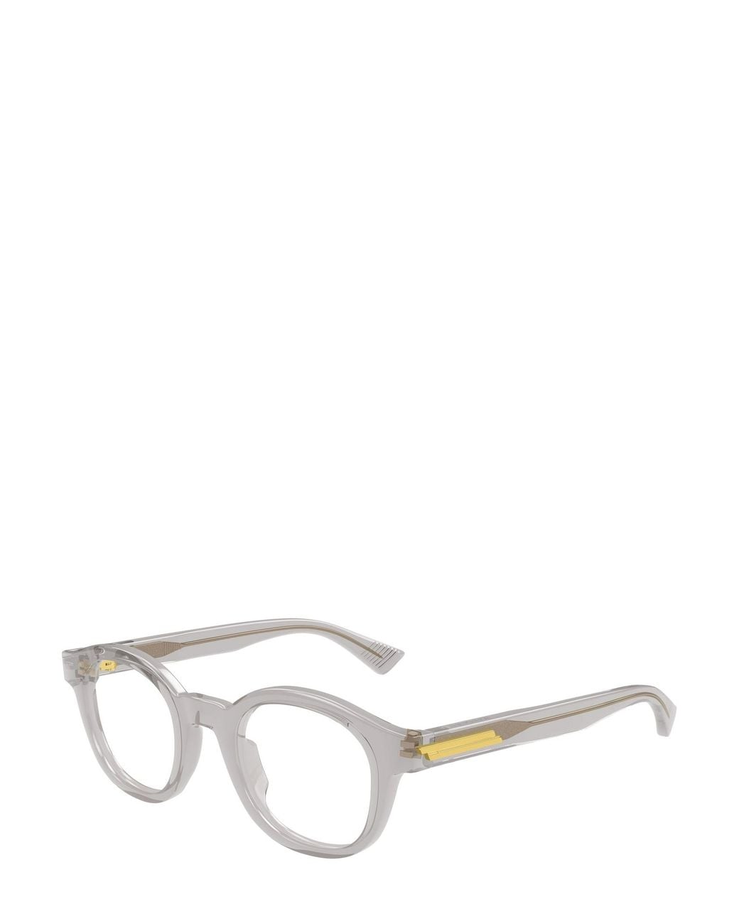Bottega Veneta White Eyewear Oval Frame Glasses for men