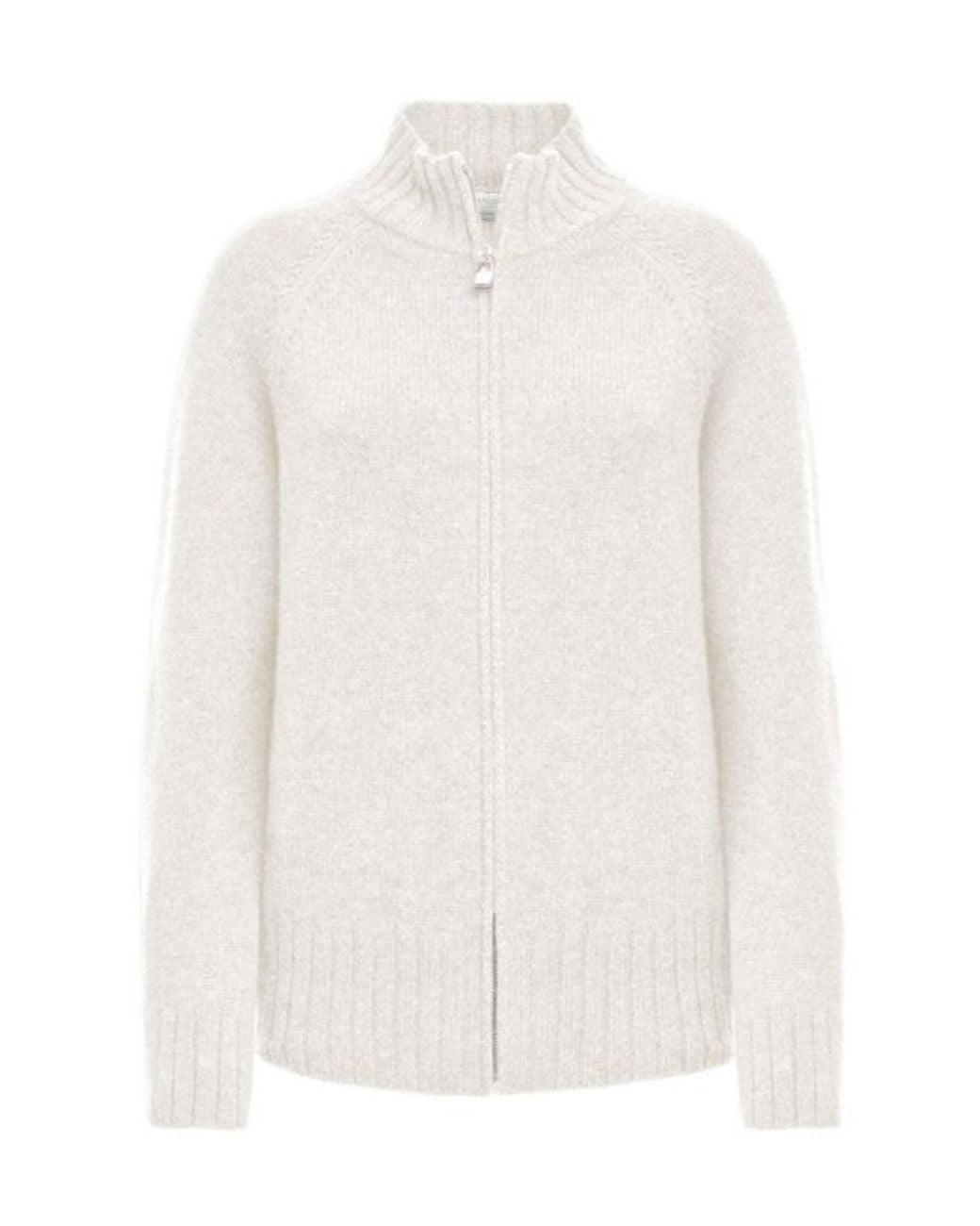 Malo White Zip Raglan Bomber