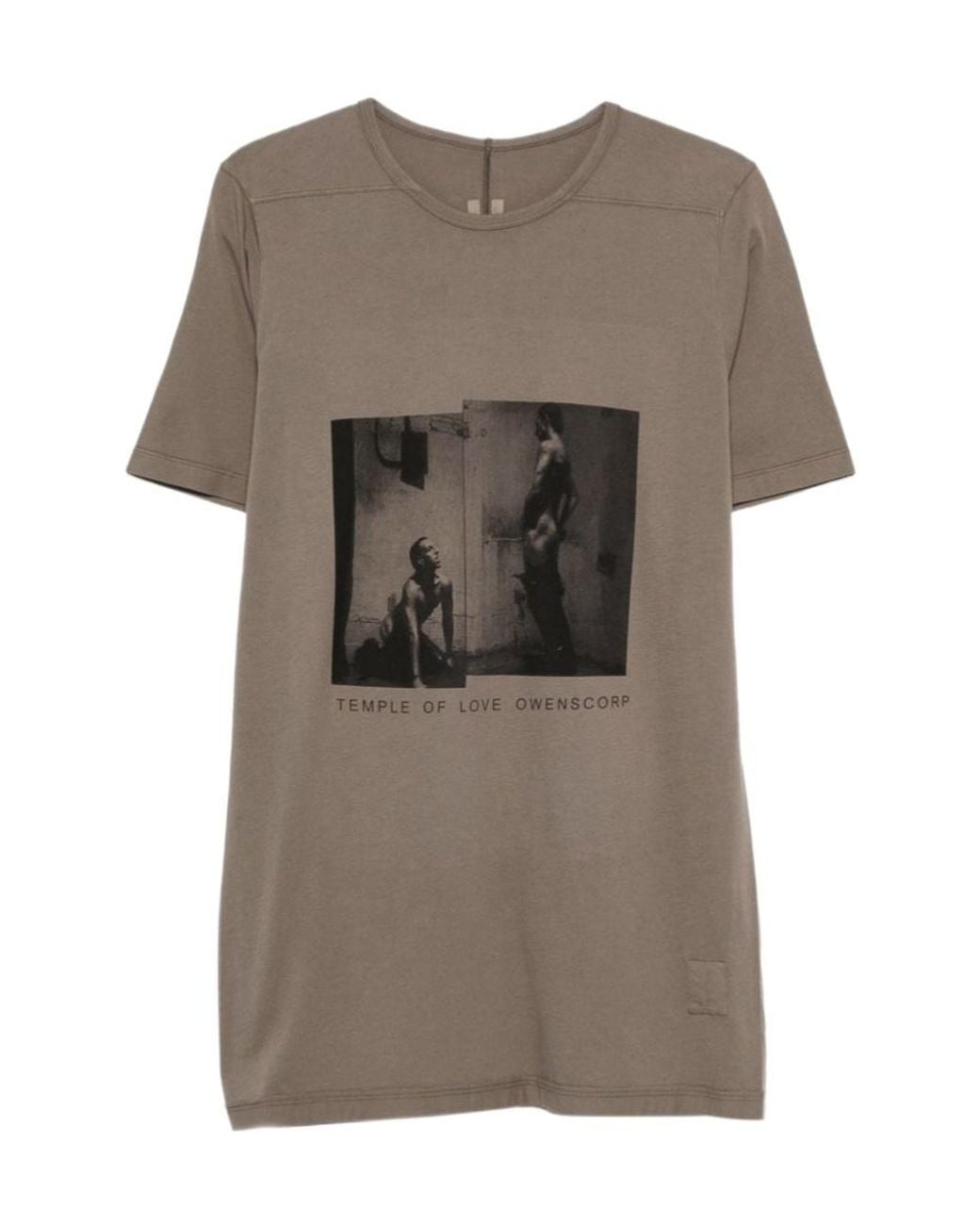 Rick Owens Gray Short-Sleeved T-Shirt for men