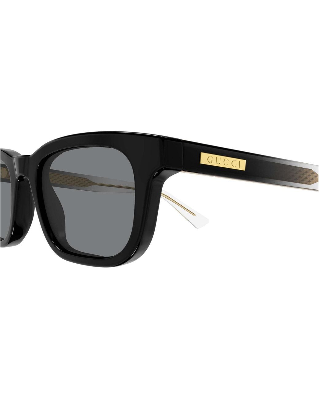 Gucci Black Rectangle Sunglasses for men