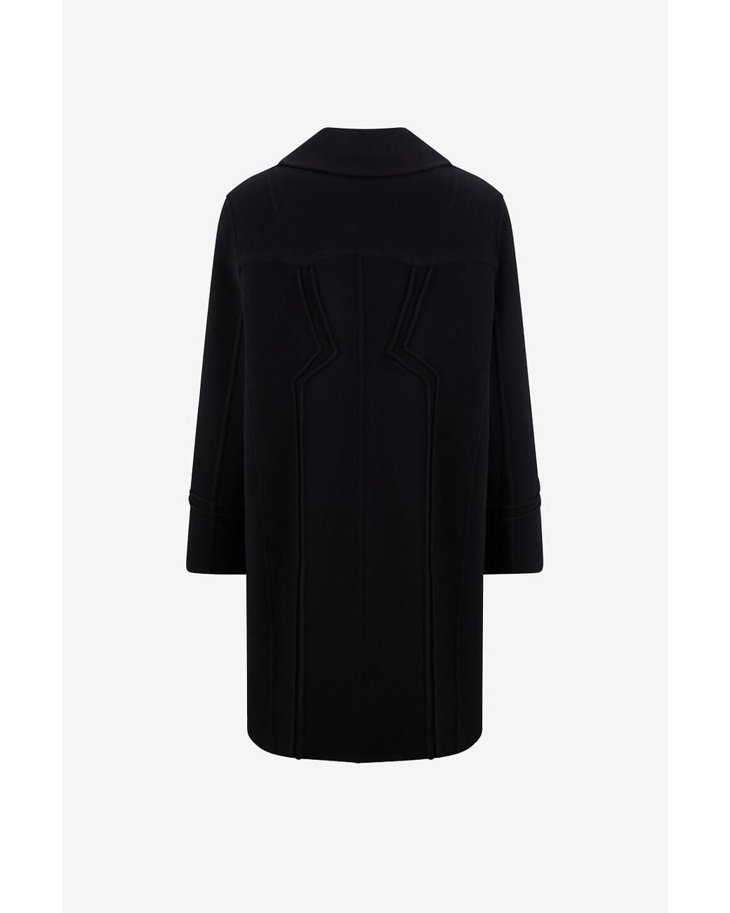 Ermanno Scervino Black Wool Coat