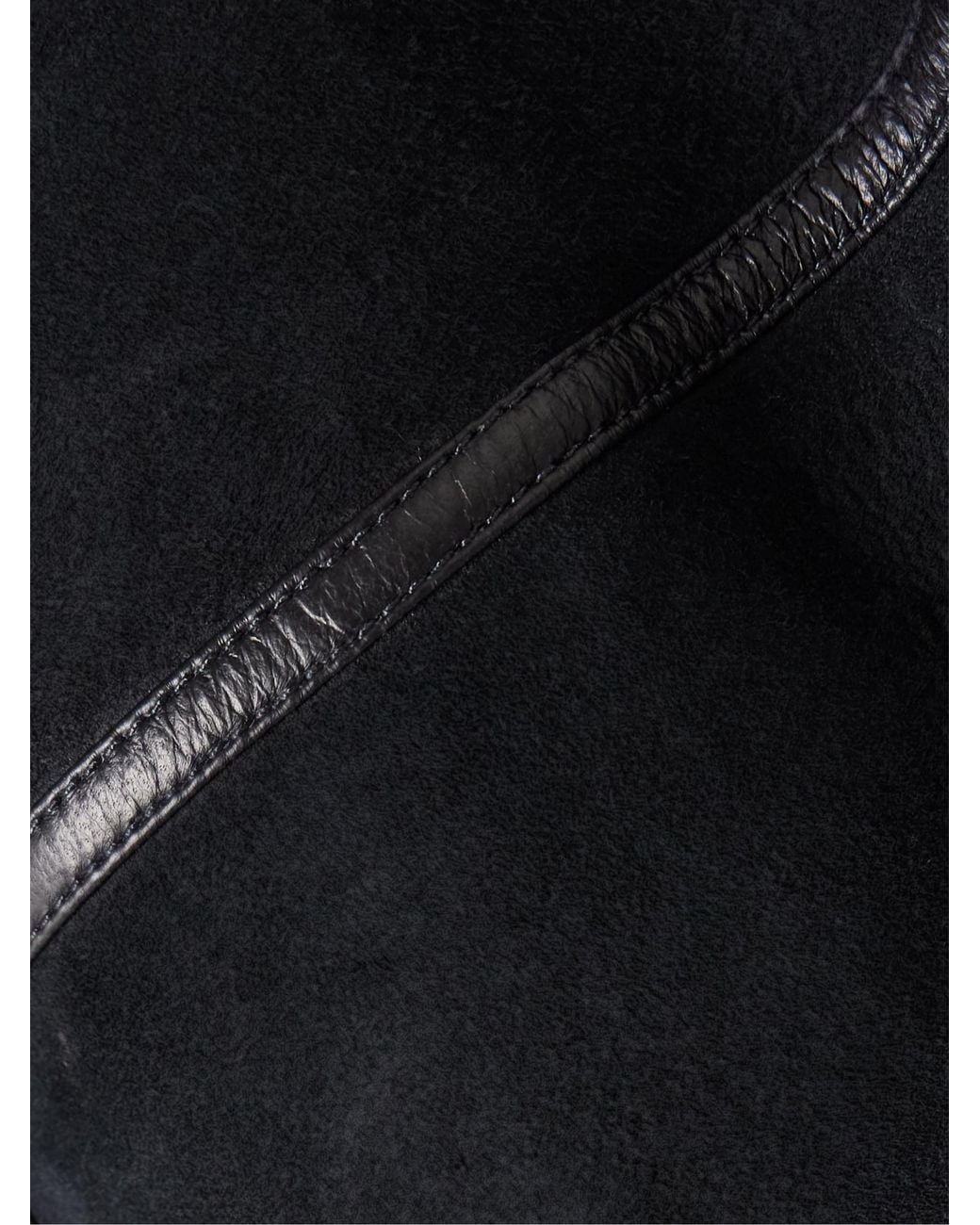 Totême Black Long Sleeve Leather Jacket