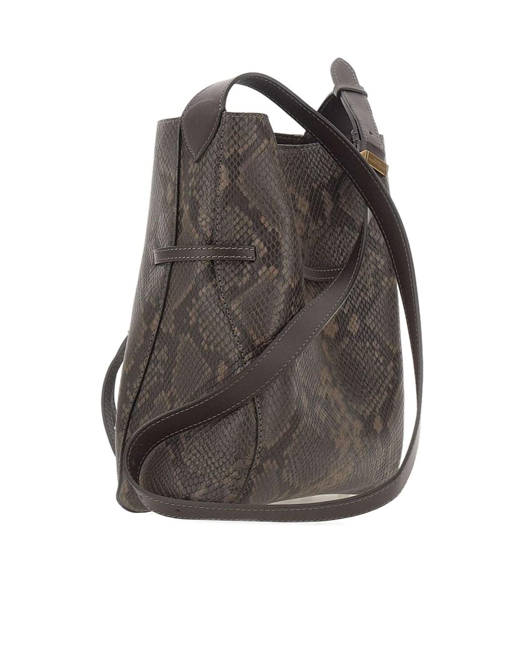 Gianni Chiarini Gray Sienna Drawstring Shoulder Bag