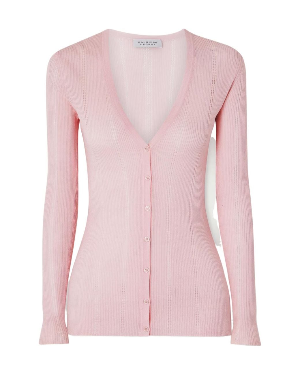 Gabriela Hearst Pink Long-Sleeved Cardigan