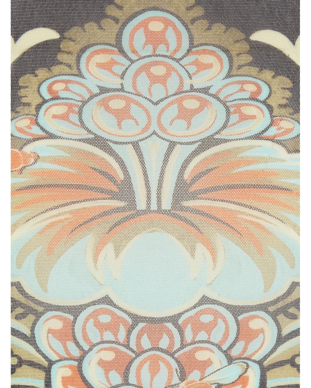 Etro Green Meshed Long-Sleeved Printed Top